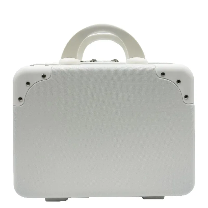 

14in ABS Makeup Suitcase Waterproof Cosmetic Travel Case with Zipper Multi-Color Luggage for Women Girls Durable Lightweight