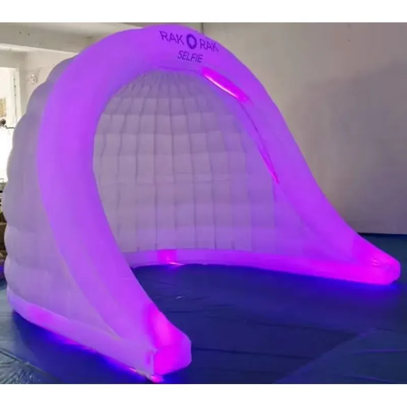 LED Light Glowing Selfie Case Portable Photo Booth Backdrop for Parties and Events