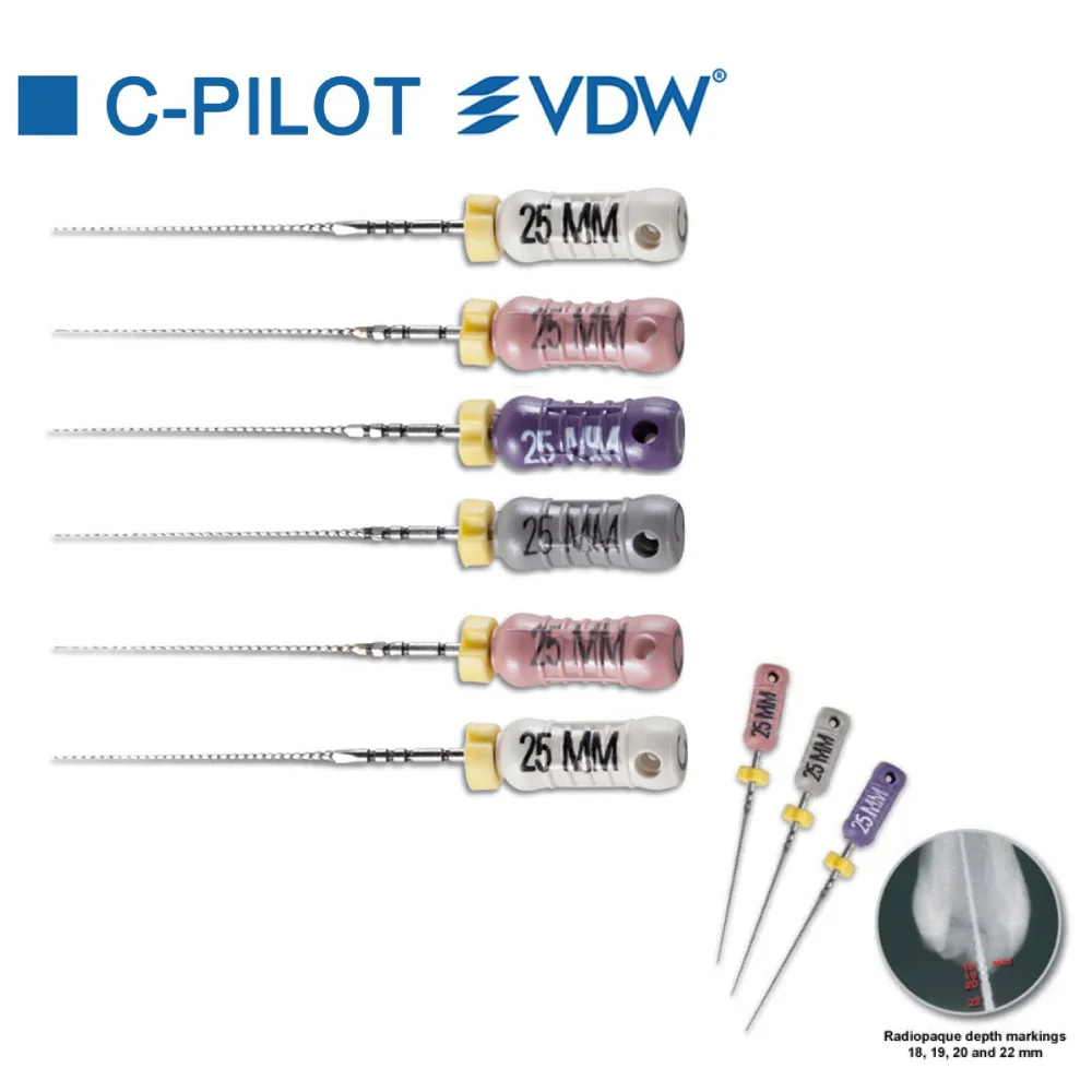 

Dental VDW STERILE C-PILOT Files Dental Root Canal Files VDW C Pilot Dental Files Dental Endo Instruments 21mm 25mm Size6-15#