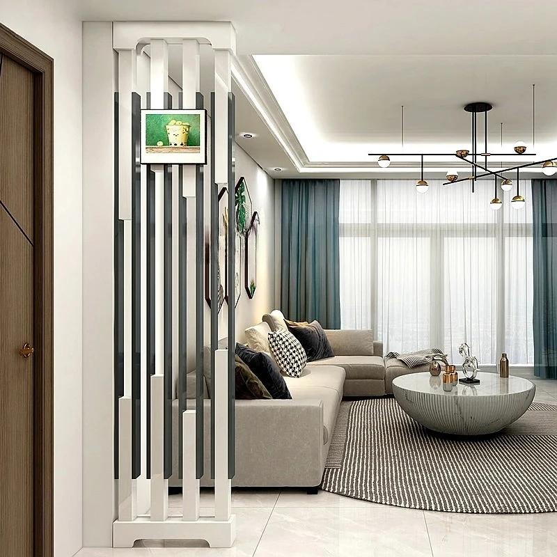 

Living room screen entrance partition light luxury solid wood guest dining room partition cabinet double-sided fence