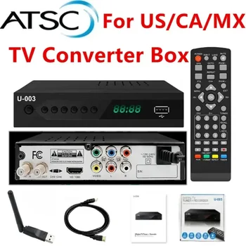 Convertitore TV digitale 1080P Sintonizzatore TV ATSC con registrazione e riproduzione Uscita HDMI Set Top Box Canale digitale gratuito per US CA MX