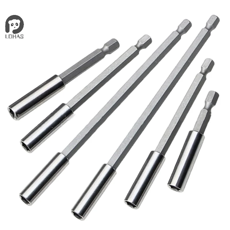 Hexagonal Handle Extended Connecting Rod Magnetic Screw Bits Extension Rod Long Handle Screwdriver Tip Holder Non-slip Hand Tool