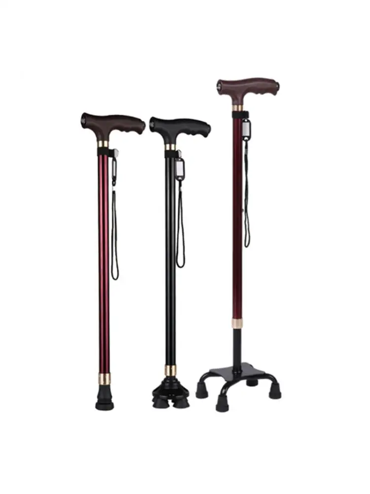 LED-licht wandelstok voor ouderen - Verstelbare kruk van aluminiumlegering met antislip rubberen basis voor senioren/mannen/gehandicapten - afbeelding 2