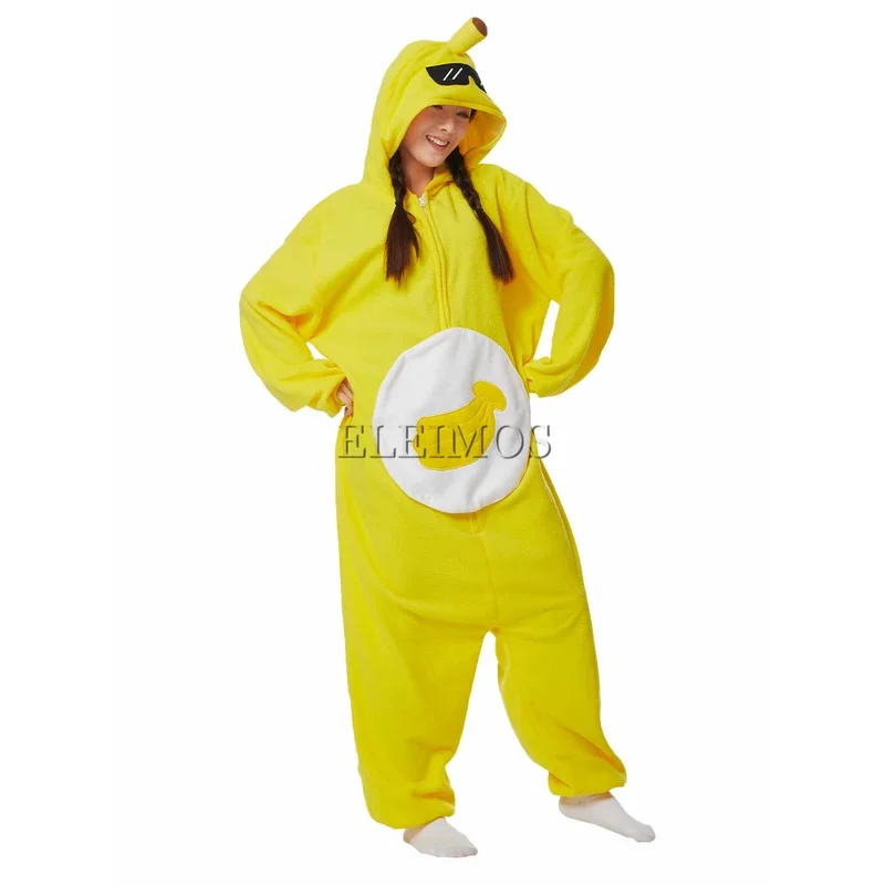 Eleimos-mono de Halloween con plátano para mujer y hombre, pijama kigurumis de animales para adultos, pijama de dibujos animados, ropa de casa, disfraz de cosplay