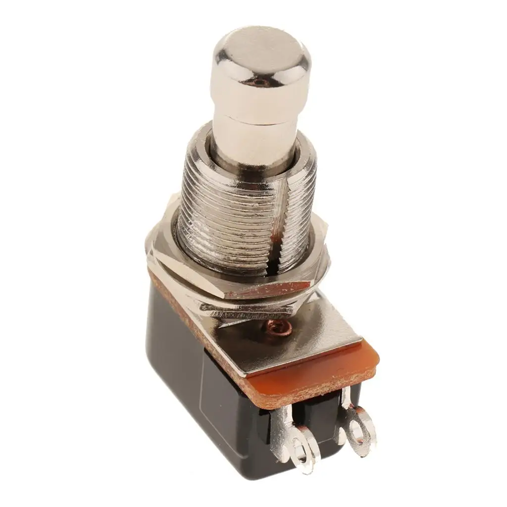 1 Piece Metal Button Switch Foot Pedal Button Latching Stomp Foot Switch Rustproof for Various Instruments