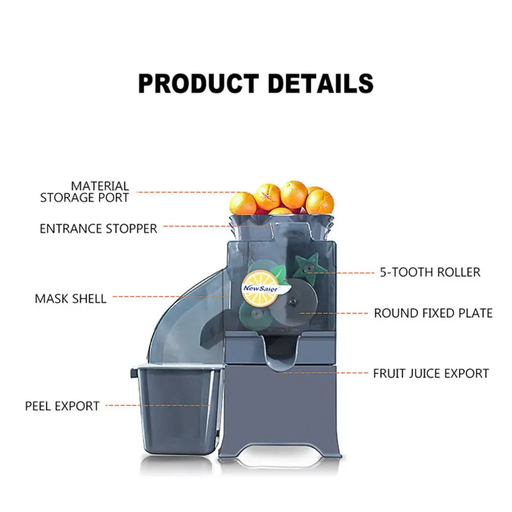 전기 자동 과일 착즙기 착즙기, 상업용 및 가정용 편리한 소형 오렌지 착즙기
