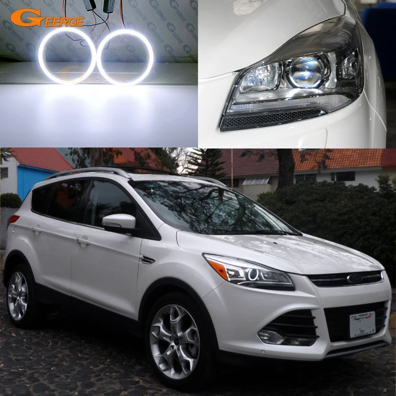 

For Ford Escape Kuga II 2013 2014 2015 Excellent Day Light Ultra Bright COB Led Angel Eyes Kit Halo Rings