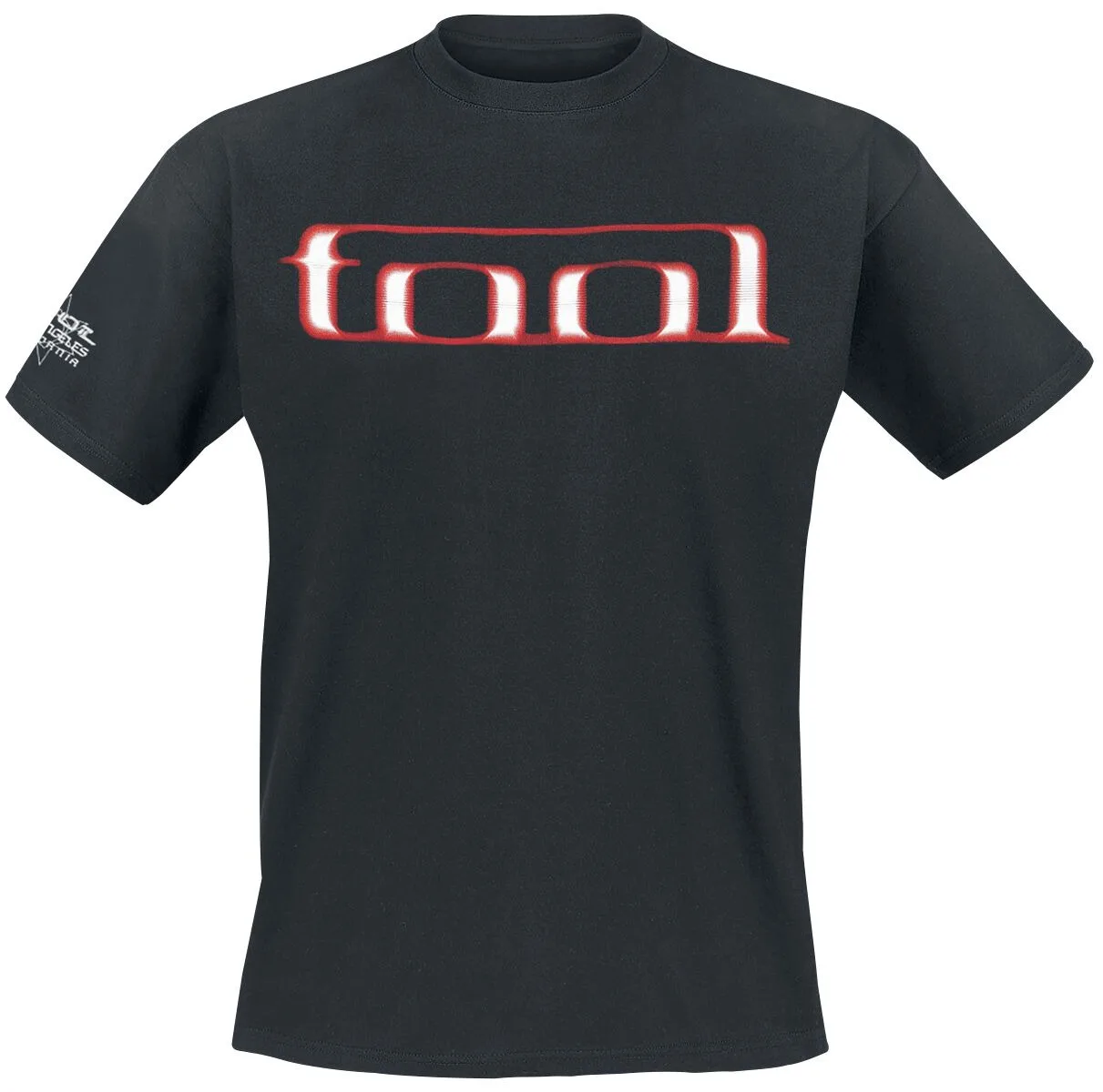Tool Inspired Baumwoll-T-Shirt mit Neon-Logo und abstraktem Totenkopf, Progressive Metal Streetwear Tee – Detail 2