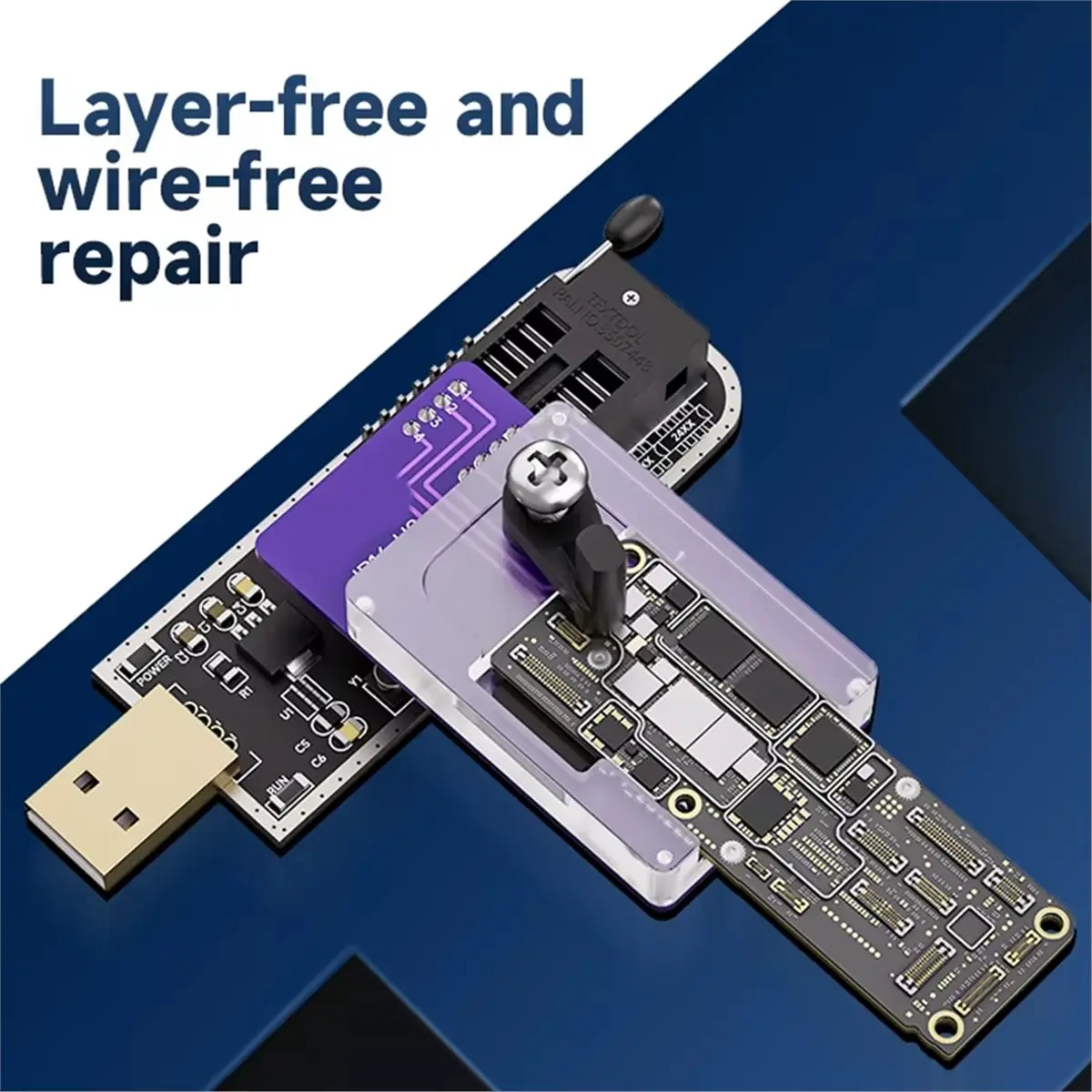Layer-Free U2 Charging Chip Programmer for 15/16 Pro Max, Motherboard Reader/Writer Repair Kit 15P/PM