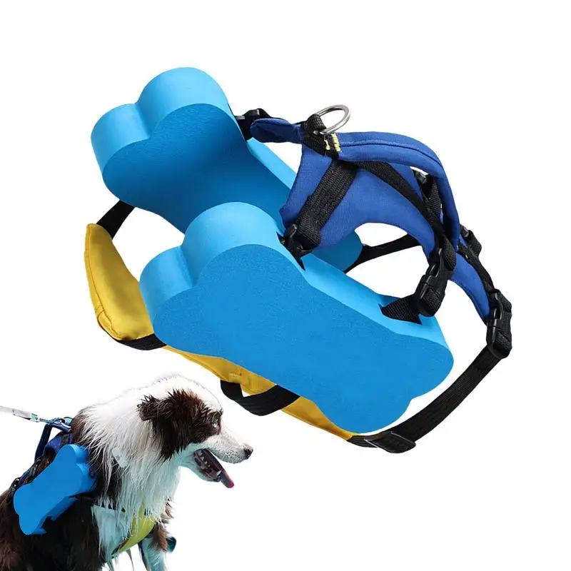 

Dog Swim Vest Puppy Swimming Safety Vest Adjustable Lightweight Life Preserver With Rescue Handle Reflective Float Coat For