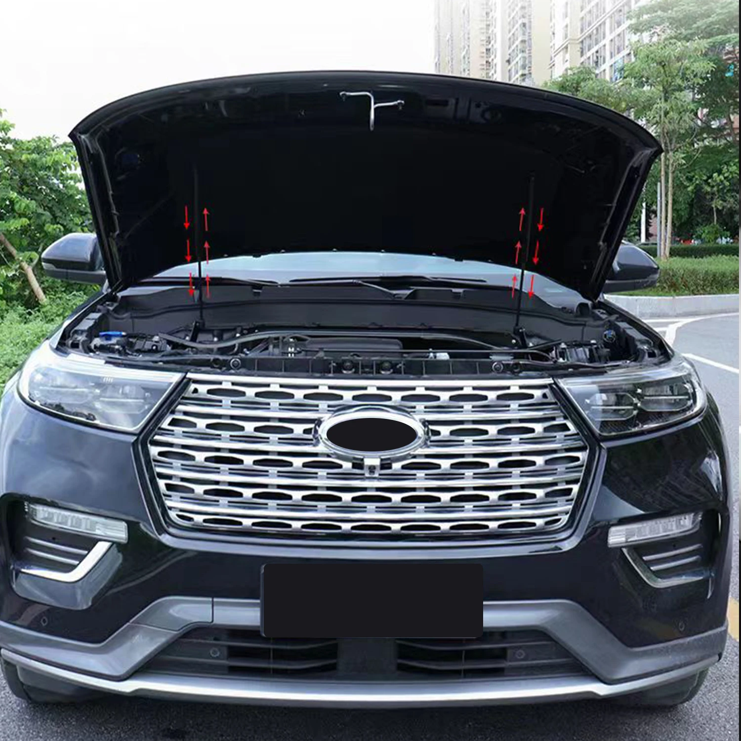 Para Ford Explorer 2020 2021 2022 2023 2024, resortes de Gas de repuesto, puntales de capó delantero, soportes de elevación, accesorios para coche, 2 uds.