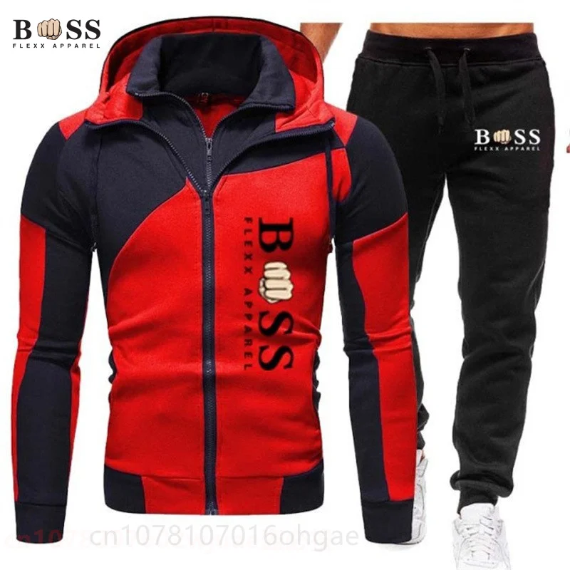 2024 männer Jacke Trainingsanzug Casual Sport Anzug männer Set 2023 Herbst Winter Zwei Stücke Set Herren Sportswear Plus Hosen anzug