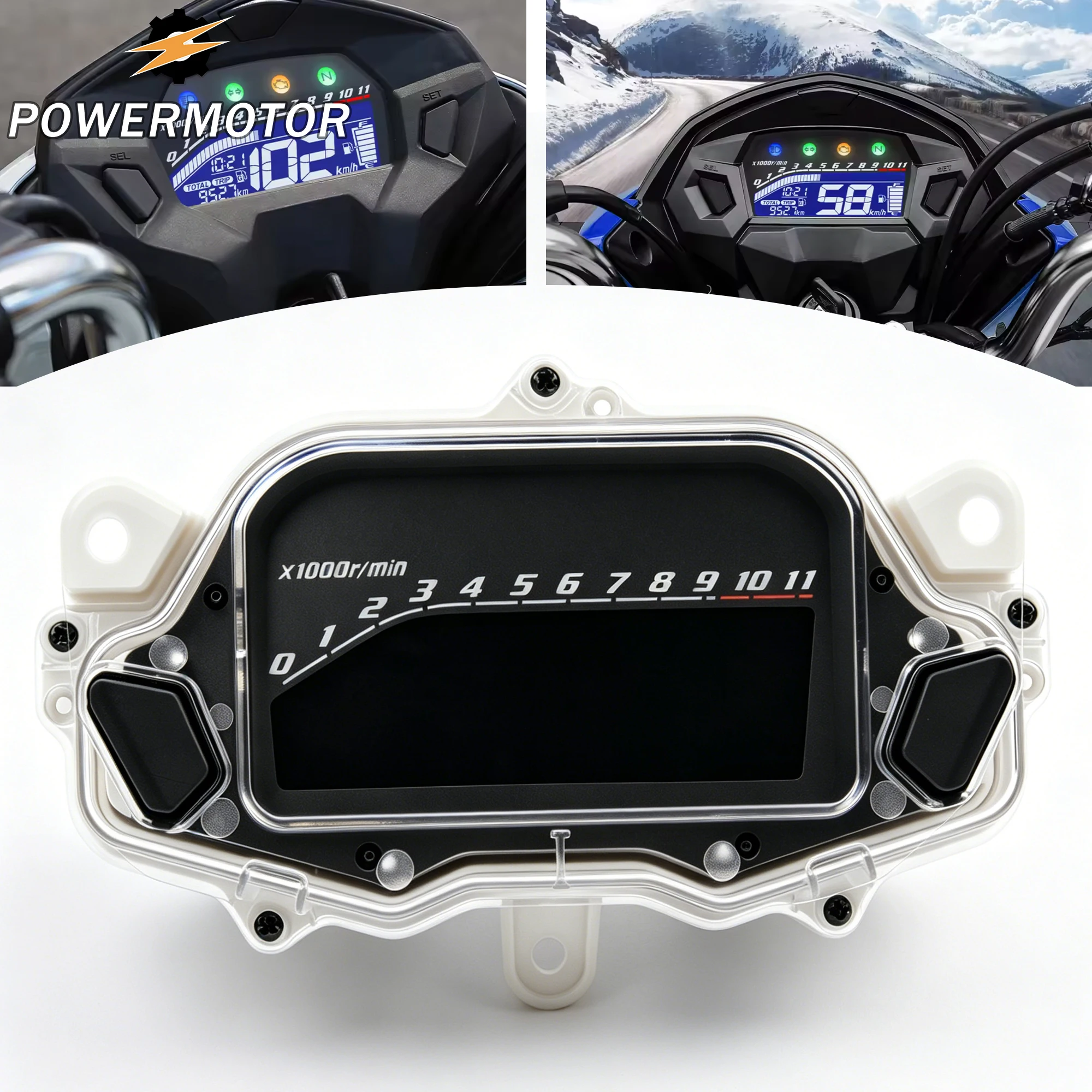 

For Honda Titan CG160 CG150 Dashboard Digital Speedometer Total Mileage Indicator Light Waterproof Motobike Street Bike Modified