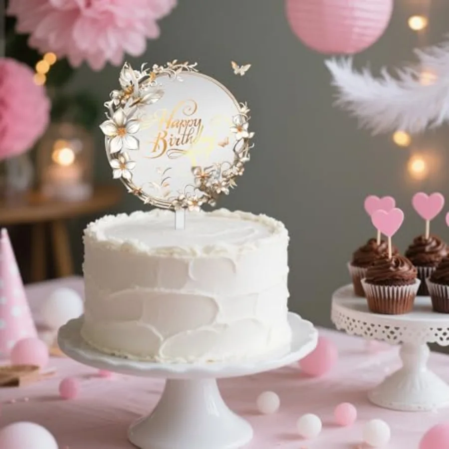 2 قطعة 5 بوصة الاكريليك كعكة توبر DIY بها بنفسك كعكة عيد الميلاد القبعات العالية فارغة مستديرة واضحة كعكة توبر لعيد ميلاد مهرجان الذكرى السنوية #6