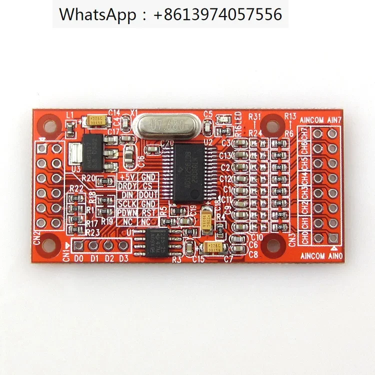 

ADS1256 8-channel 24 bit ADC data acquisition module gain programmable SPI interface single 5V power supply