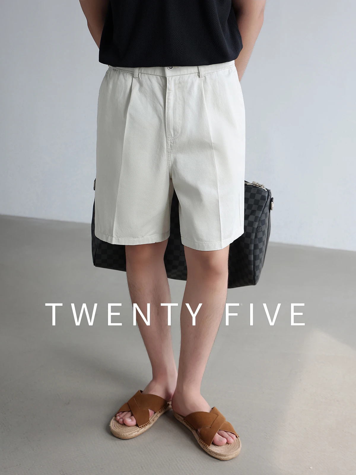 Casual Loose Men's Short Pants Five-Point Summer New Style Simple Straight Leg mid Waist Nylon Cotton Blend Comfortable Shorts