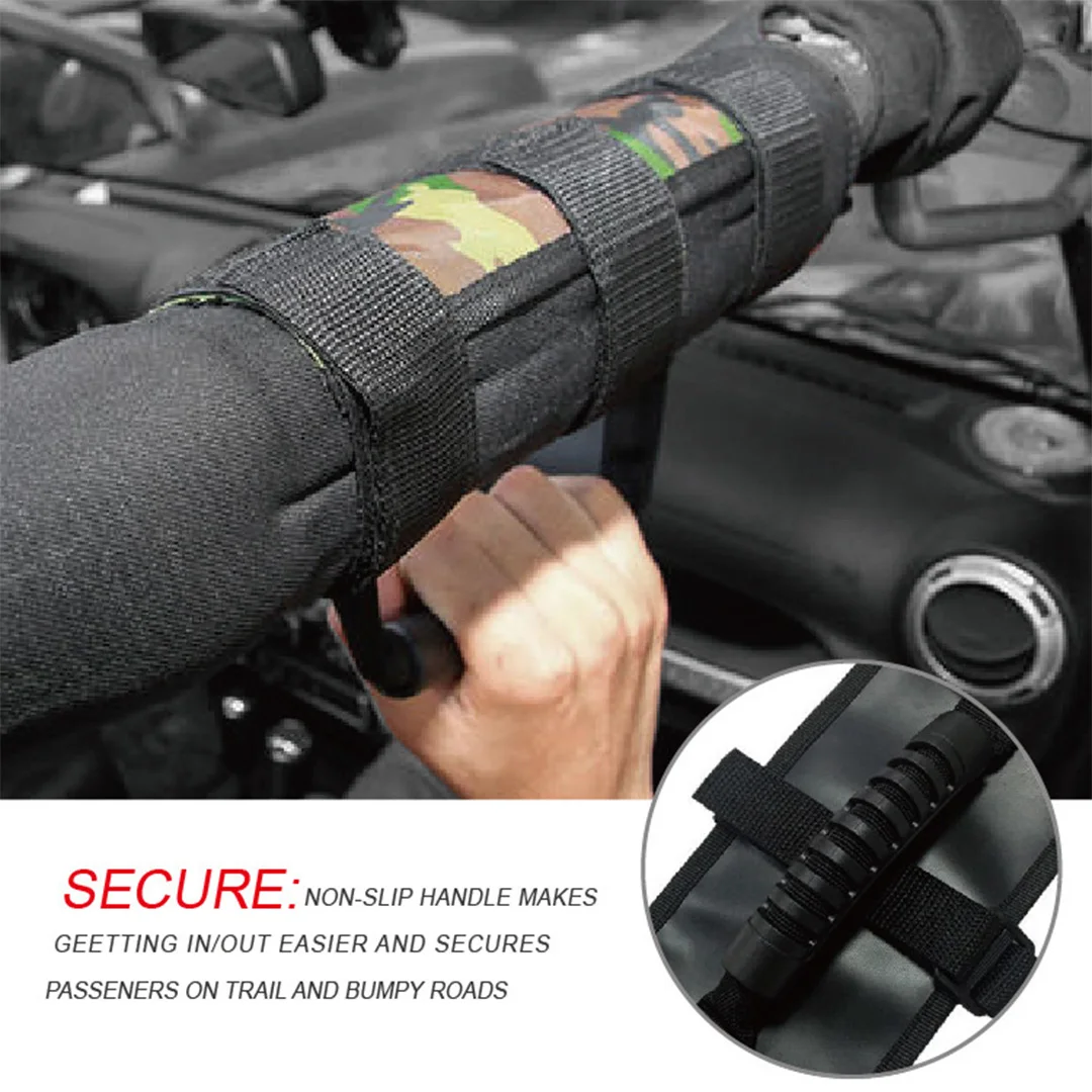 1680D Oxford Roll Bar Grab Handles For Jeep Wrangler TJ YJ JK JL1987-2021 Sahara Freedom Rubicon X Gladiator Grip Handle