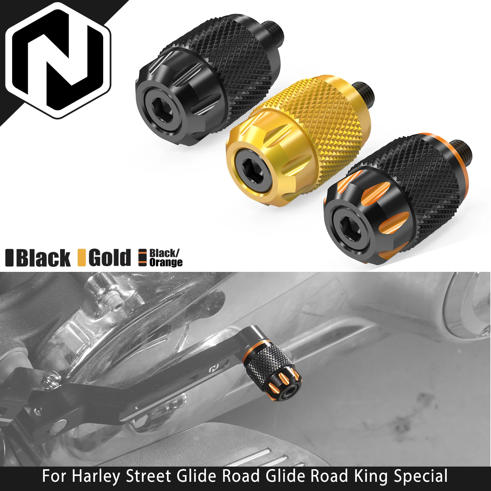For Harley Street Glide FLHX /Special Road Glide Short Gear Shift Lever Peg Breakout Fat Boy Low Rider S Electra Glide Softail