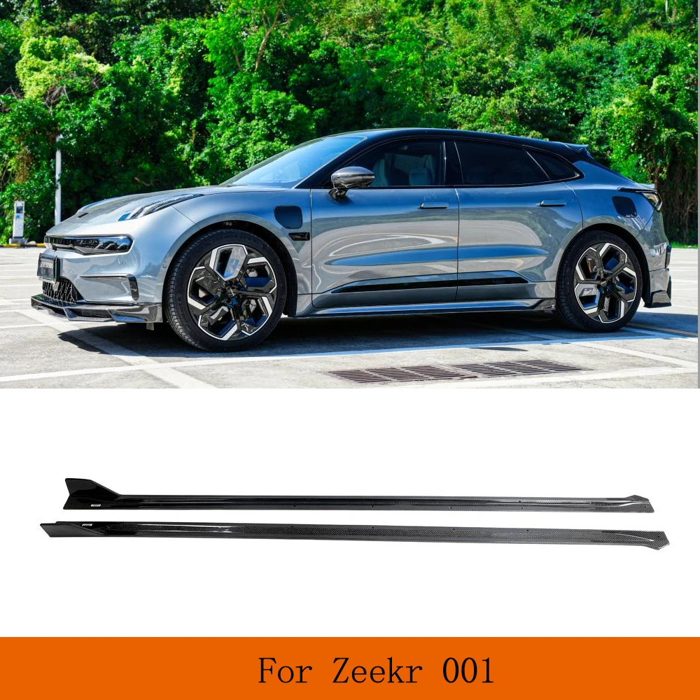 

Carbon Fiber Side Skirts For Geely Zeekr 001 2021-2024 Car Side Body Kits Door Extensions Apron Guard Car Accessories