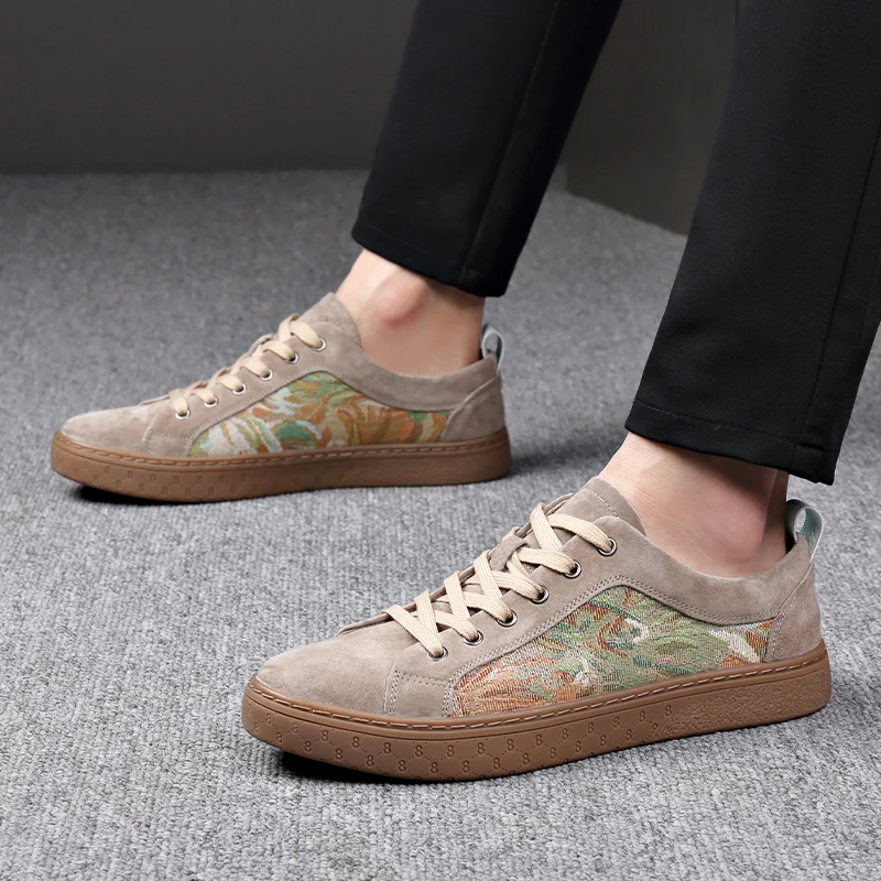 

Board Shoes Men's Teenagers Breathable 2025 New Shoes Cloth Casual Trend Versatile Trendy Advanced Sense Mens Loafers Men Casual