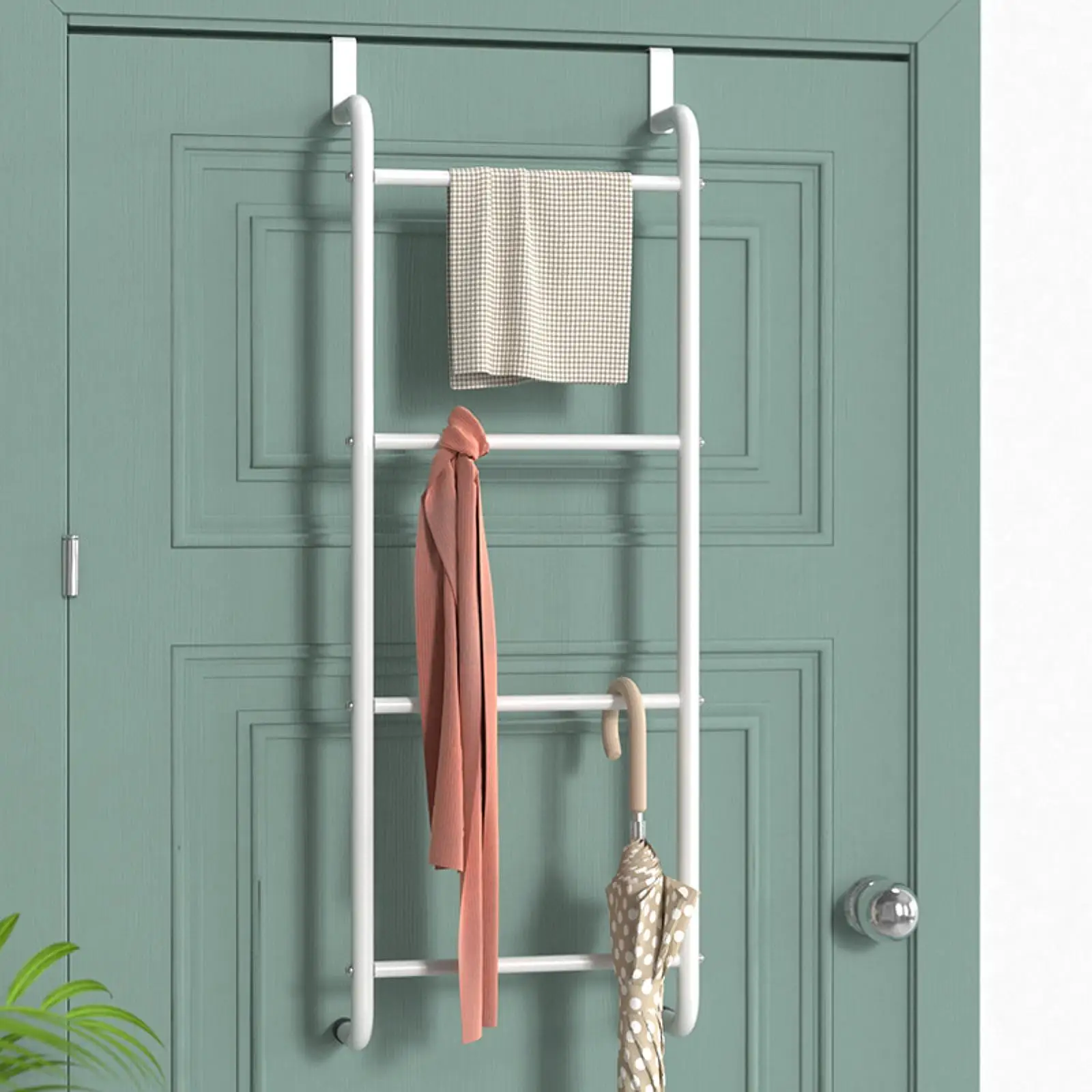 Bathroom Wall Towel Rack Iron over the Door Organizer Modern Towel Storage for Bedroom Laundry Room