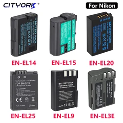 EN-EL14 EN-EL15 EN-EL20 EN-EL25 EN-EL9 EN-EL3E ENEL14 ENEL15 ENEL20 ENEL25 ENEL9 ENEL3E Camera Battery For Nikon Series Camera