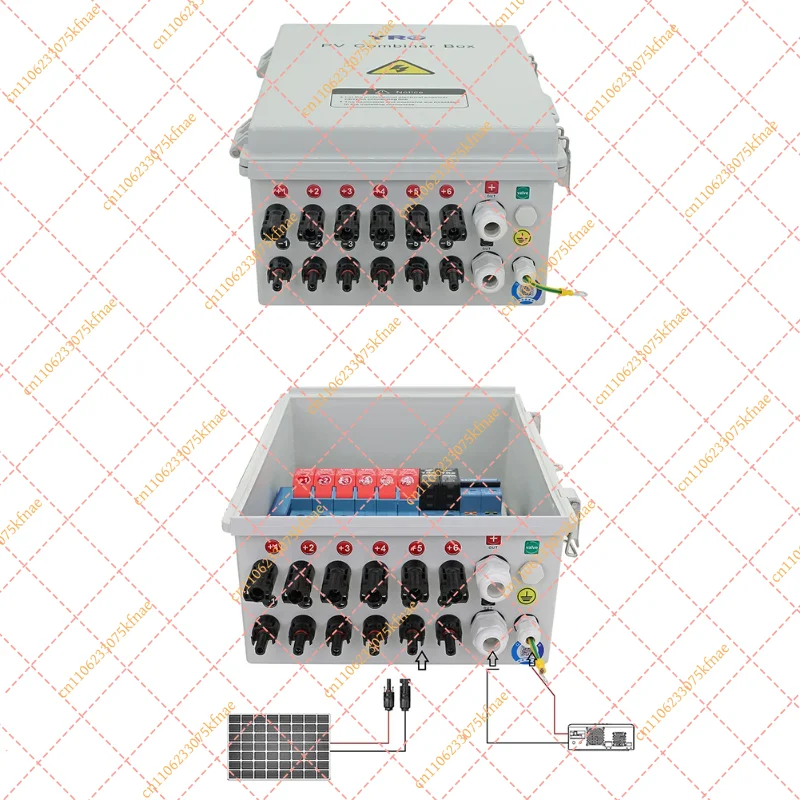 6-String Solar Panel Combiner Box with Circuit Breaker, Enhanced Overload Protection & Easy Installation