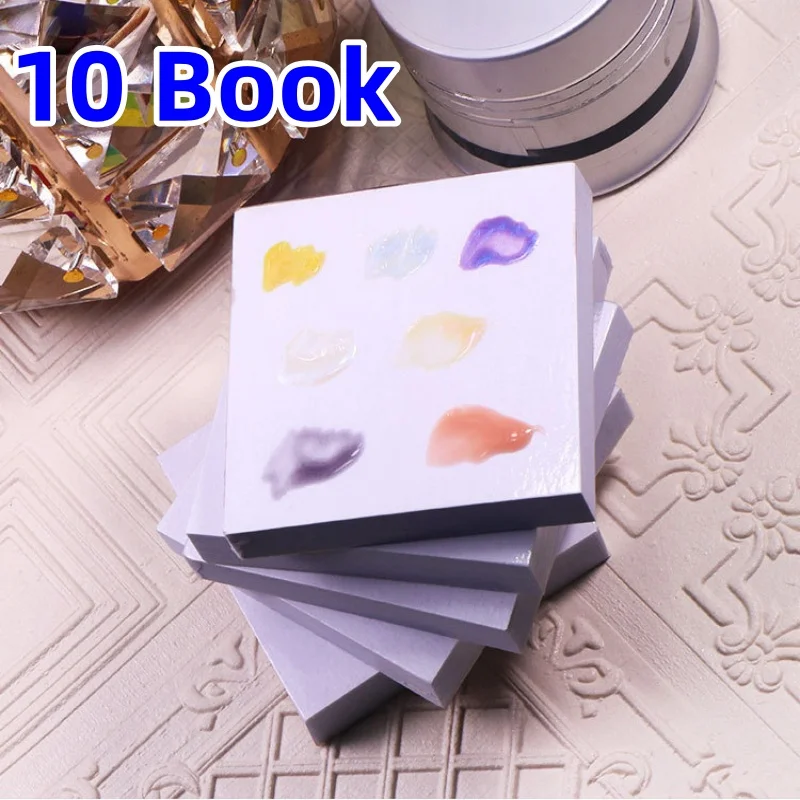 1/5/10 livrets de papier pour vernis à ongles, double face, sans nettoyage requis, jetables, outils de mélange de couleurs, papier de mélange de couleurs