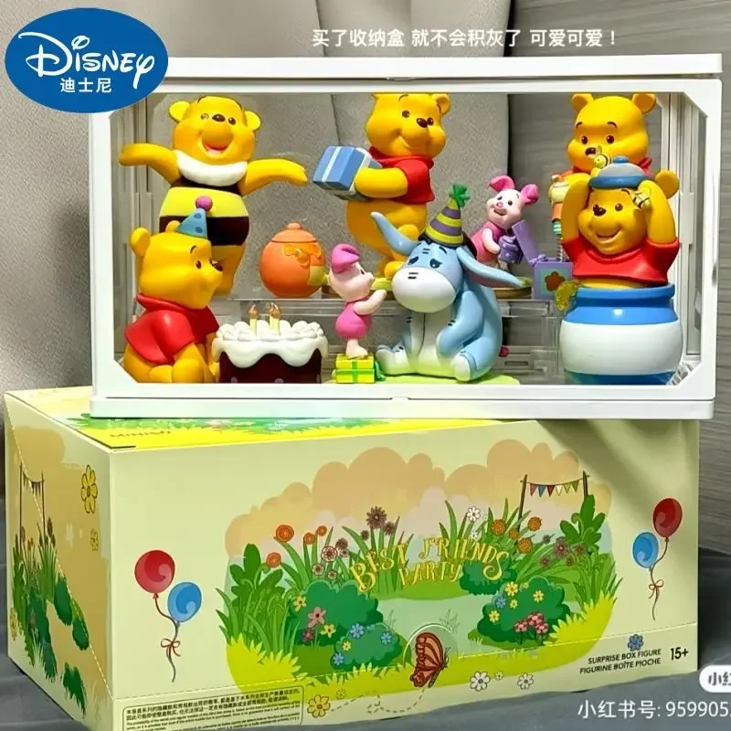 Miniso Disney Blind Box Winnie The Pooh Blind Mysterious Surprise Box Figure Tigger Eeyore Piglet Model Toy Birthday Gifts