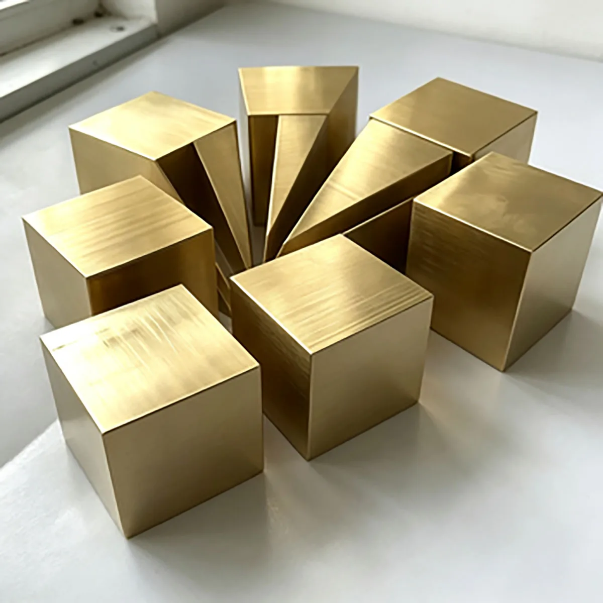 H59 Brass Square Bar Solid Brass Block Brass Strip, Cube Copper Block 10‑30mm for CNC Machining