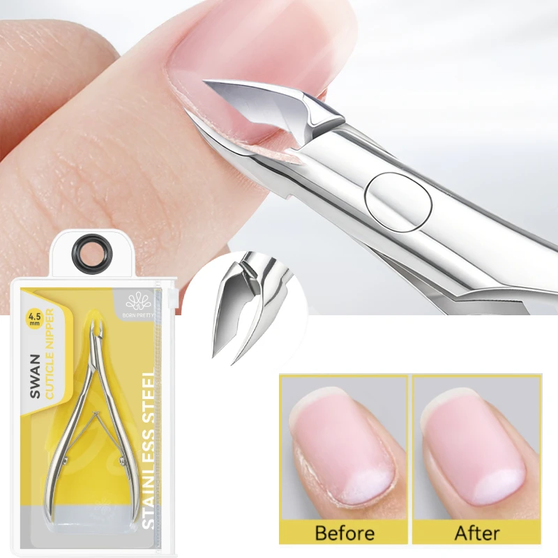BORN PRETTY 1pc Stainless Steel Nail Cuticle Nipper Professional Cuticle Trimmer Super Sharp Dead Skin Scissor Remover Tool