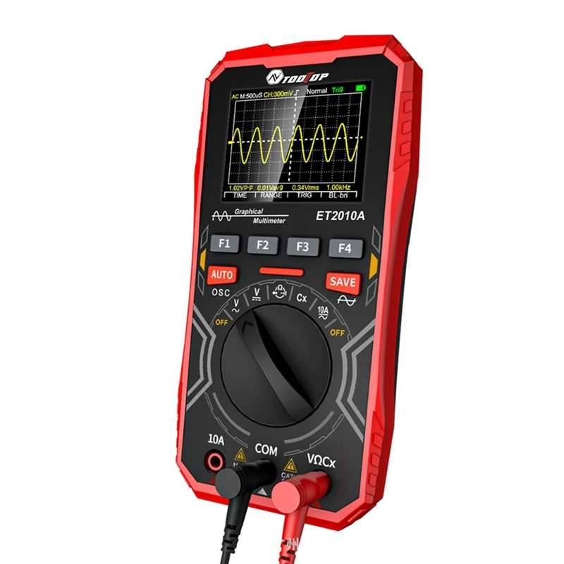 TOOLTOP ET2010A Digital Oscilloscope Multimeter 1Mhz 2.5Msps AUTO Oscilloscope AC/DC 600V Graphcial Multimeter