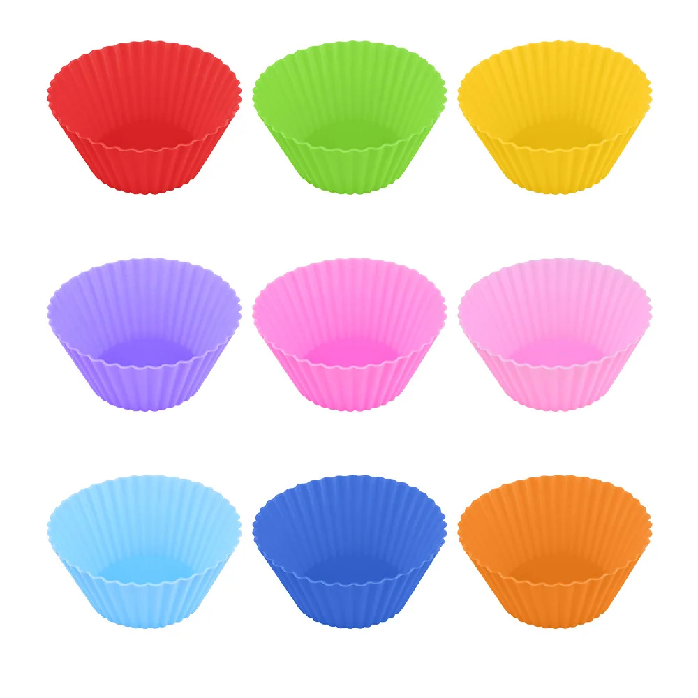 Silicone Cake Cup Round Shaped Muffin Cupcake Baking Molds Home Kitchen Cooking Supplies Cake Decorating Tools молды силиконовые