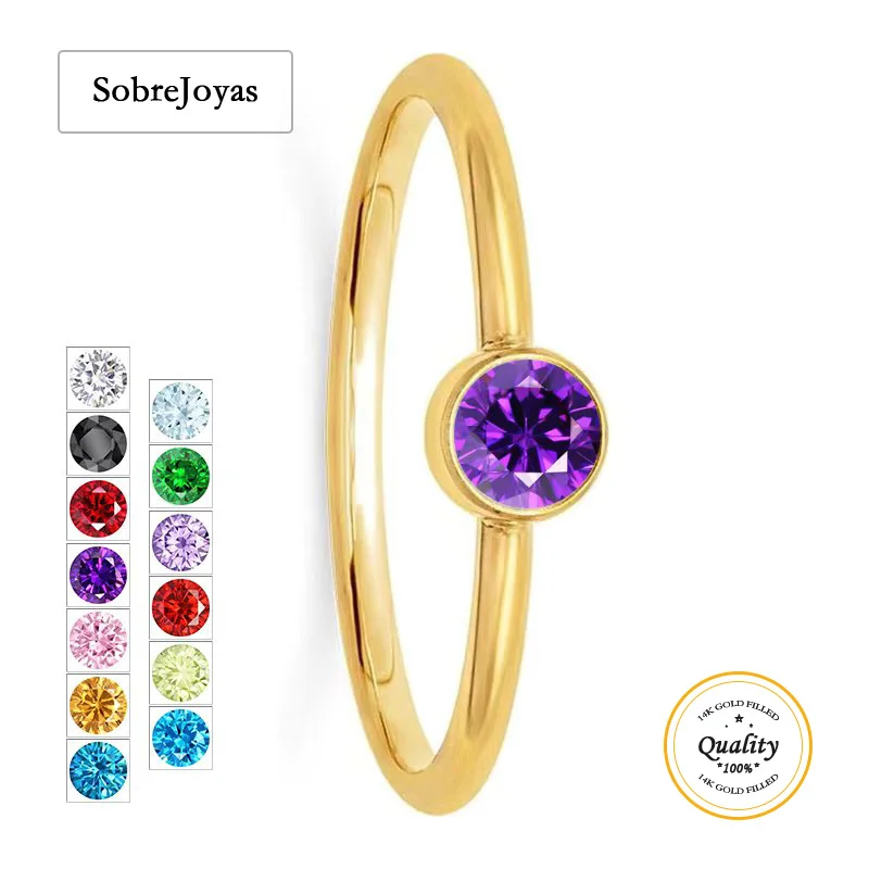 

Кольцо с рамкой 4 мм 3A CZ, 14-каратное золото, заполненное камнем в стиле бохо, минималистичное кольцо на костяшке пальца для женщин, кольца, ювелирные изделия