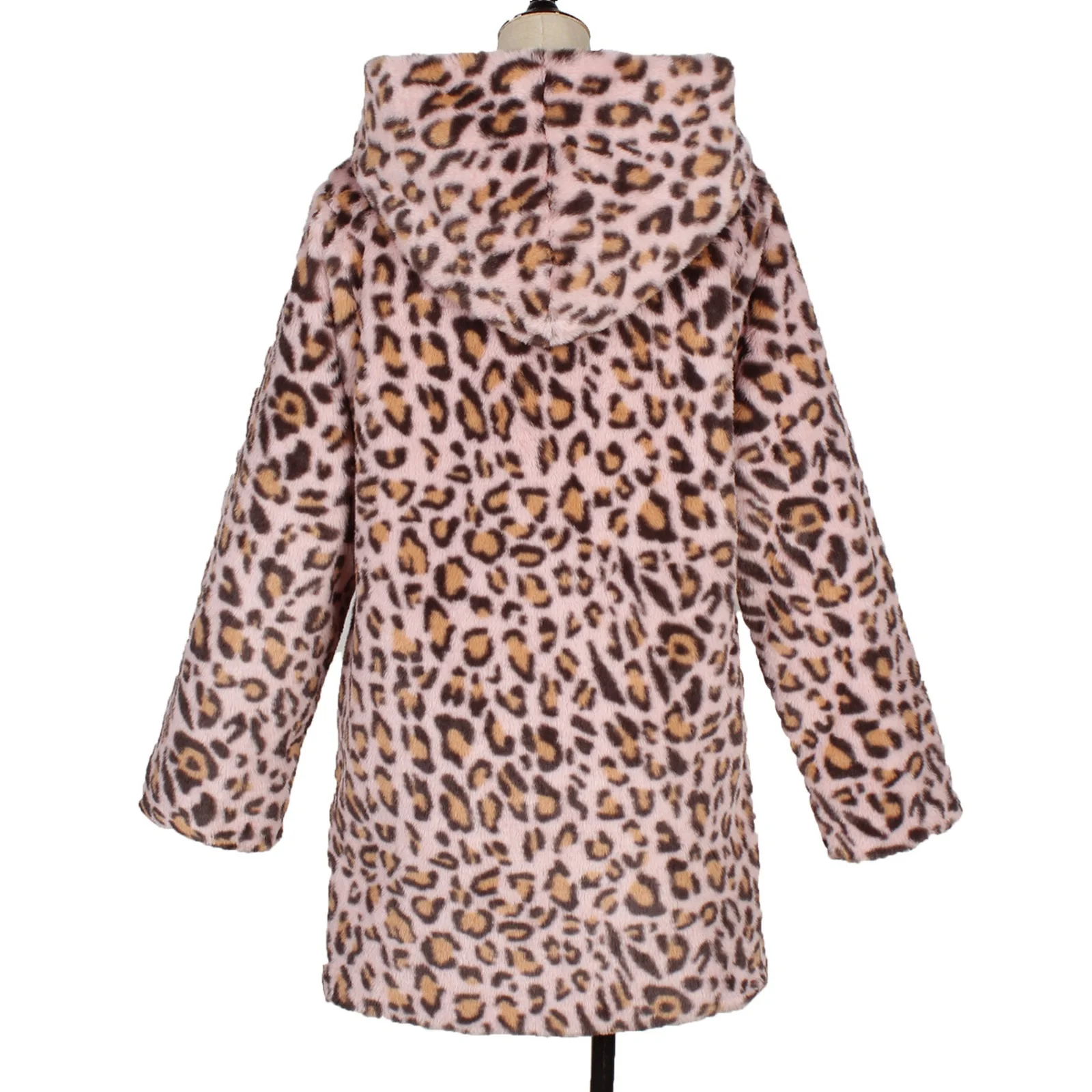 เสื้อโค้ทขนสัตว์เทียมลายเสือดาวสำหรับผู้หญิง มีฮู้ด ใส่ได้ทั้งฤดูใบไม้ร่วงและฤดูหนาว ทรงหลวม เสื้อคลุมขนสัตว์เทียมสำหรับผู้หญิง สไตล์หรูหรา แจ็คเก็ตสตรีทแวร์