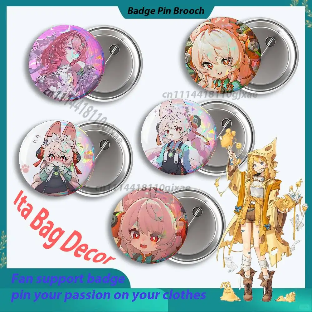 Badges25 32 44 58 75mm Zhao Z-Zenless Zone Zero ZZZ Round Cosplay Pin Fans Collect Friends Gifts Brooch Souvenir Custom