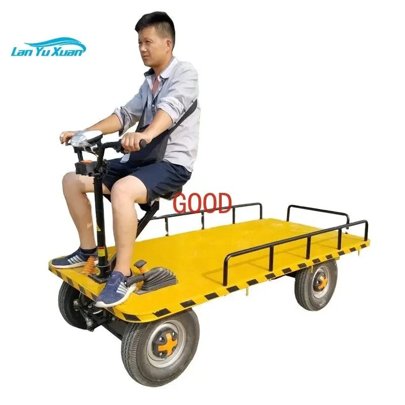 

Large size 1000kg flat electric trolley cart for short-distance transportation of goods