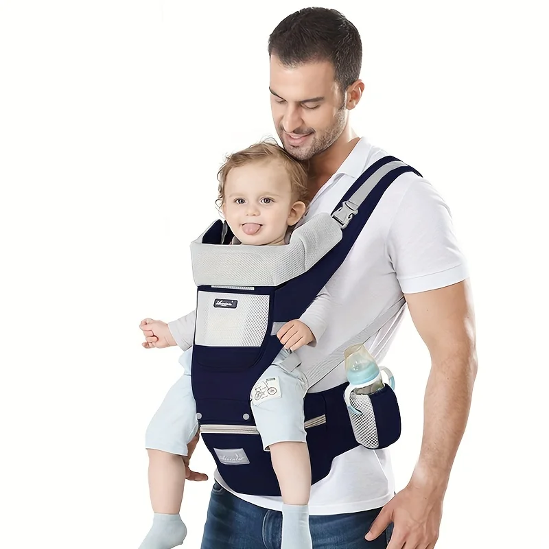 Breathable Ergonomic Baby Carrier Waist Stool - Secure Buckle, Front Design, Durable and Skin-friendly, Perfect Gift for Parents