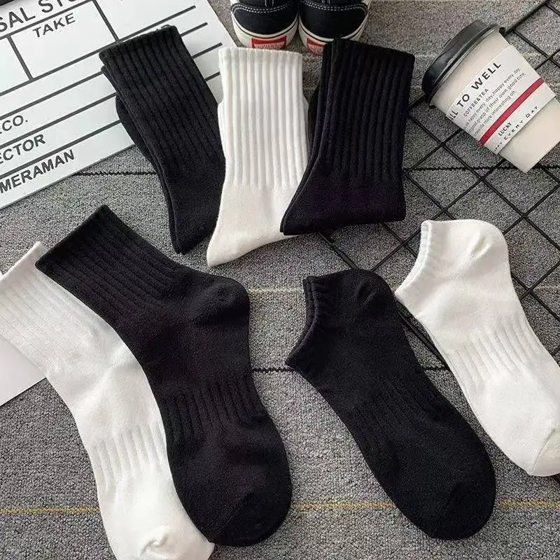 20 Paar Socken aus echter Baumwolle, Unisex, mittellang, kurze Röhre, Frühling, Sommer, geruchshemmend, Sport, lässig, lange Socken, atmungsaktiv, langlebig