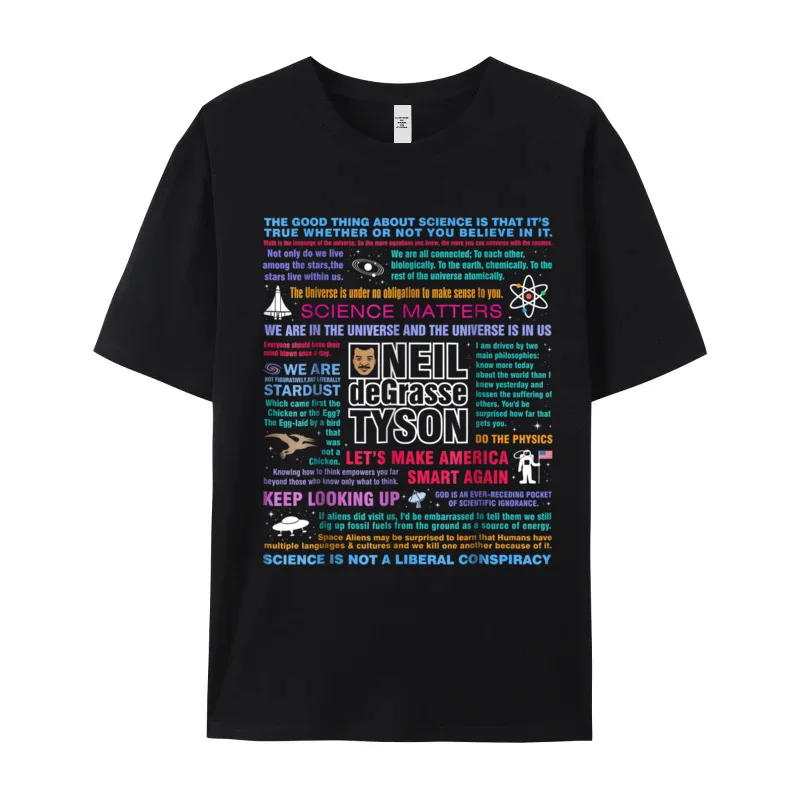 Normal Neil deGrasse Tyson NDT Quotes Tshirts Grandpa Funky Labor Day Crew Neck All Cotton Short Sleeve Tshirts Tops Shirts