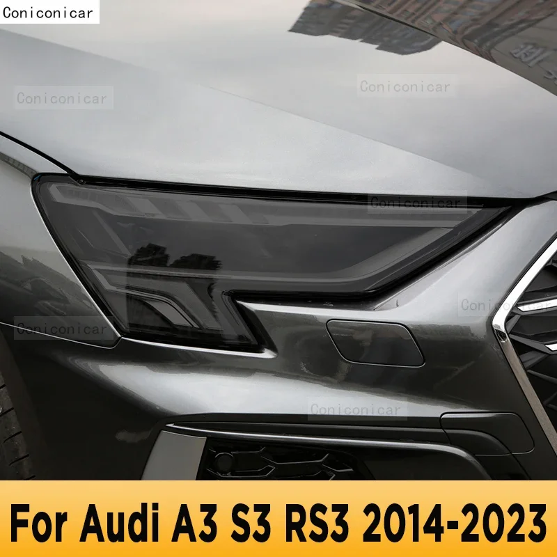 

Защитная пленка, наклейки из ТПУ для Audi A3 8V 8Y S3 RS3 2014-2023, ремонт автомобильных фар, черные прозрачные аксессуары с защитой от царапин