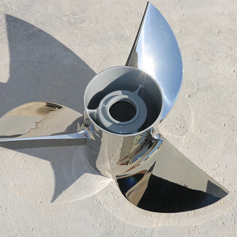 

Captain Stainless Steel CNC Machining Racing Propeller Fit Mercury 25-70HP 11x14/15/16/17 3 blades 13 Teech Pressed-in Hub