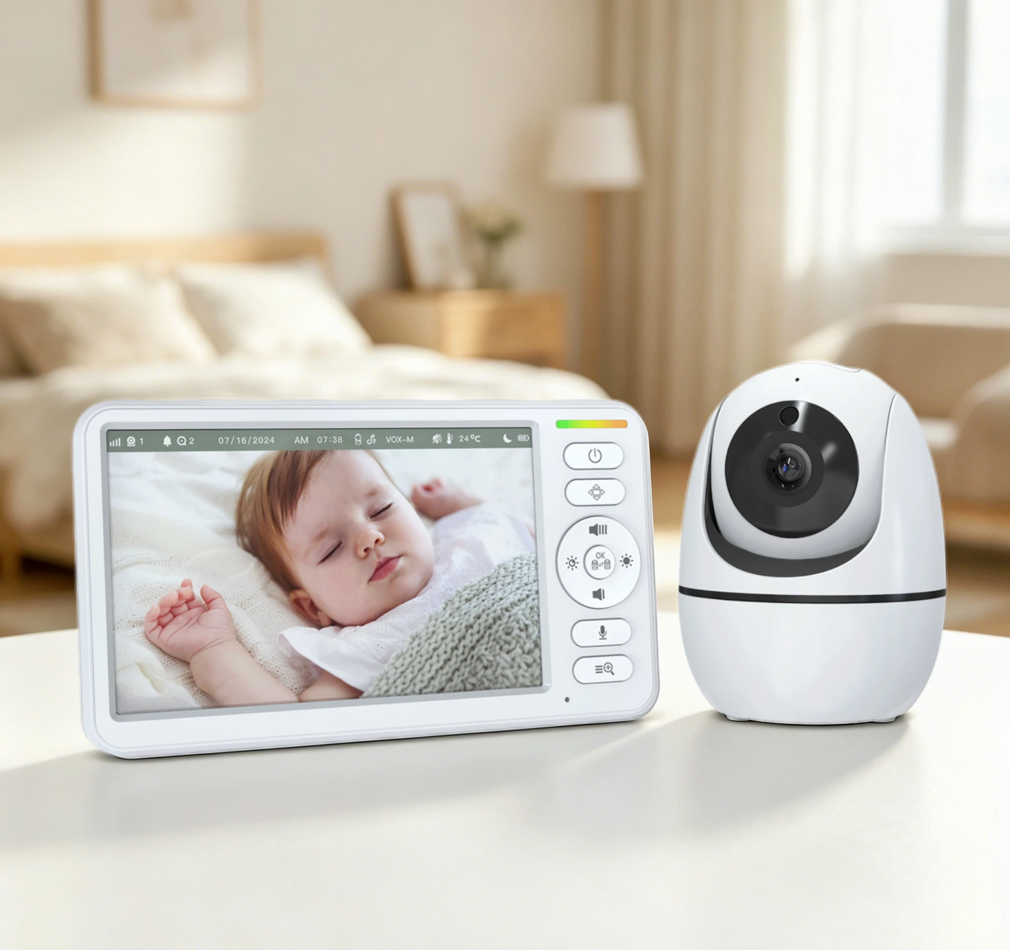 Zoom Audio Music - 5 Inch Baby Monitor with PTZ