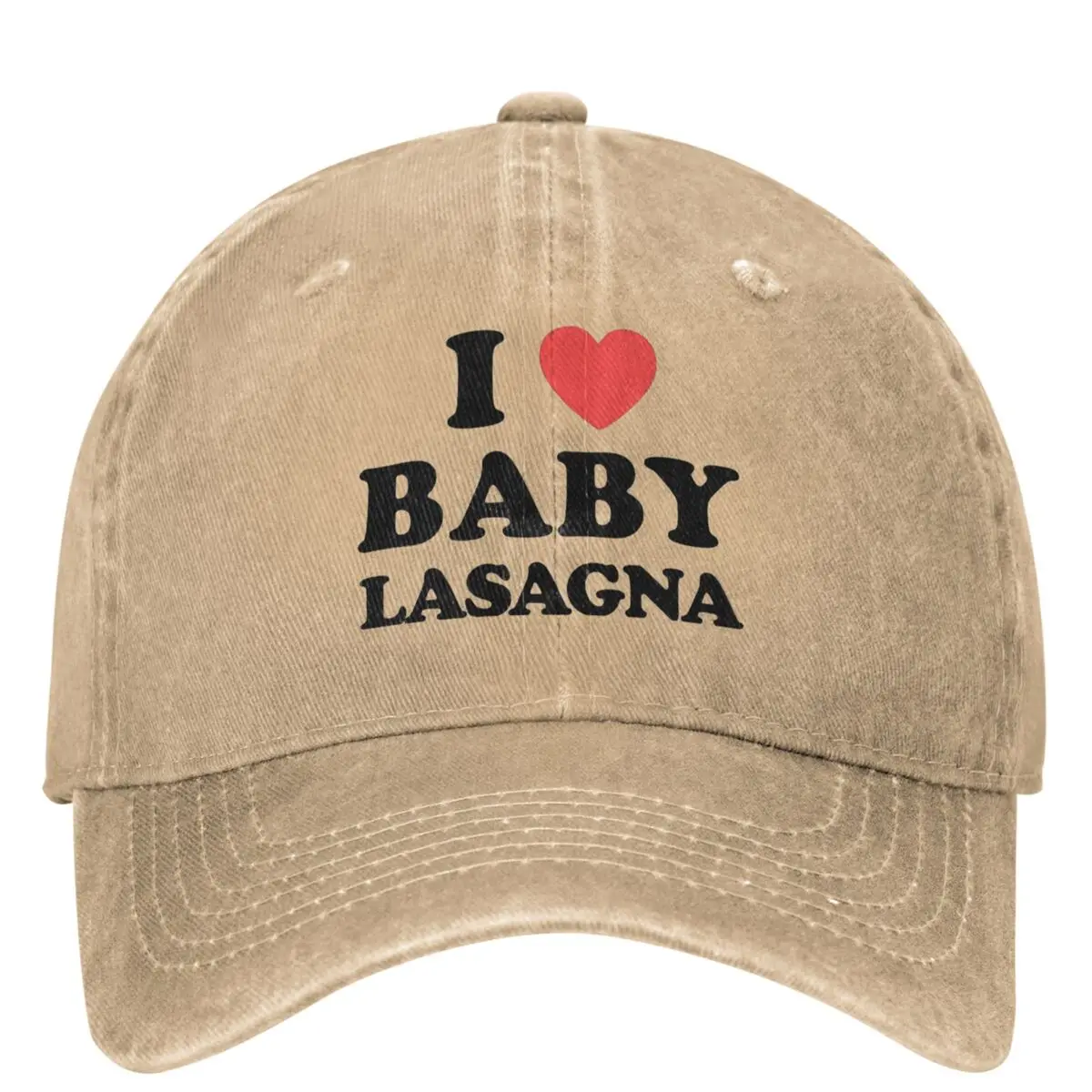 

I Love Baby Lasagna Denim Baseball Cap eurovision meow cat Men Women Trucker Hat Summer Fashion Hiking Breathable Baseball Caps