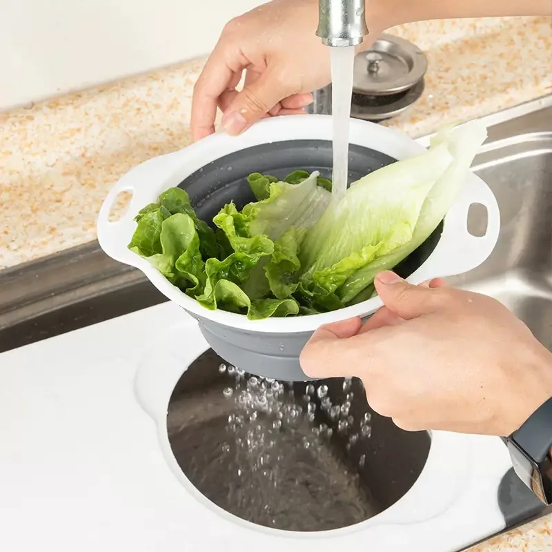 Innovative Multi-Functional 3 in 1 Chopping Board, Detachable Folding Drain Basket, Sink Cutting, Kitchen Tools