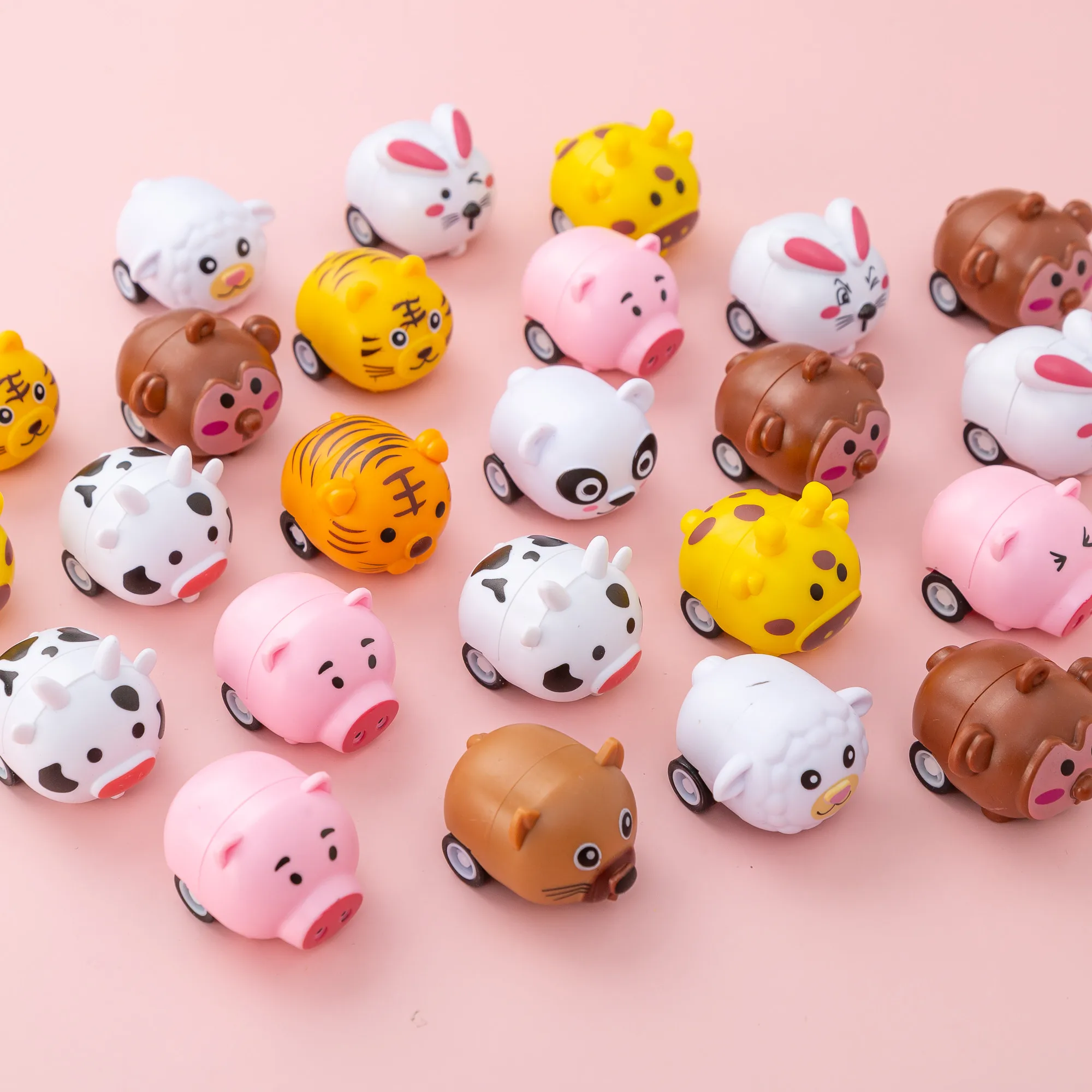 15pcs Cute Animal Pull Back Car Kids Birthday Party Favor Toy Baby Shower Guest Gift Souvenir Boys Girls Giveaway Pinata Fillers