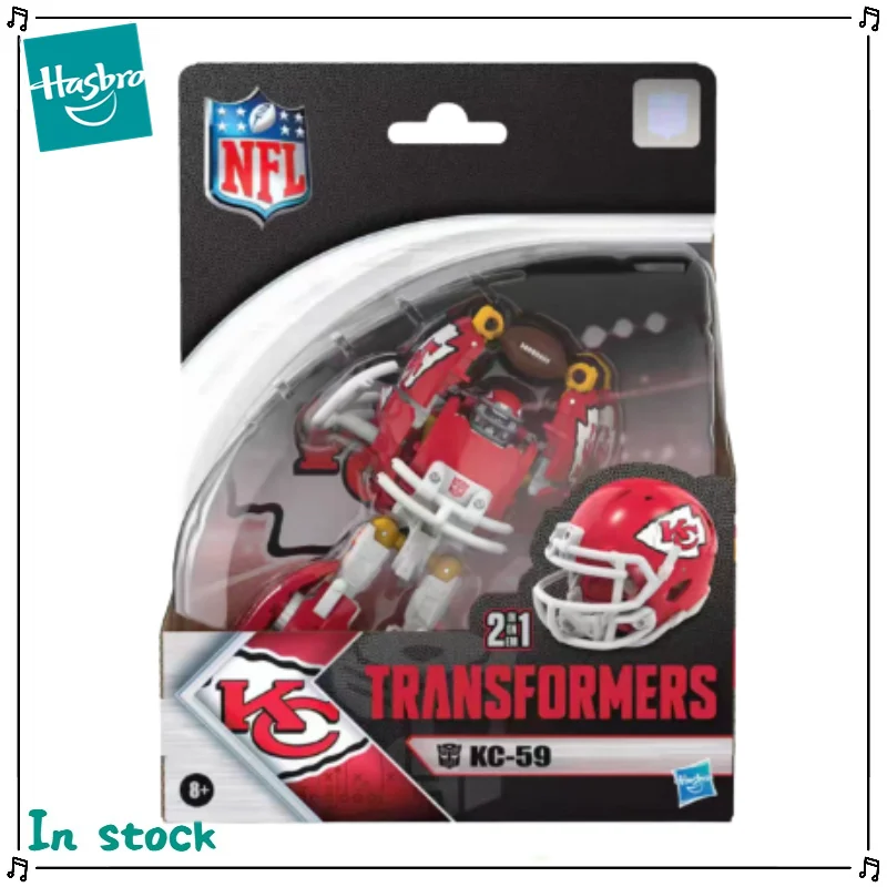 Figura de Anime Original de Hasbro de los Transformers de los Kansas City Chiefs, Modelo de Regalo