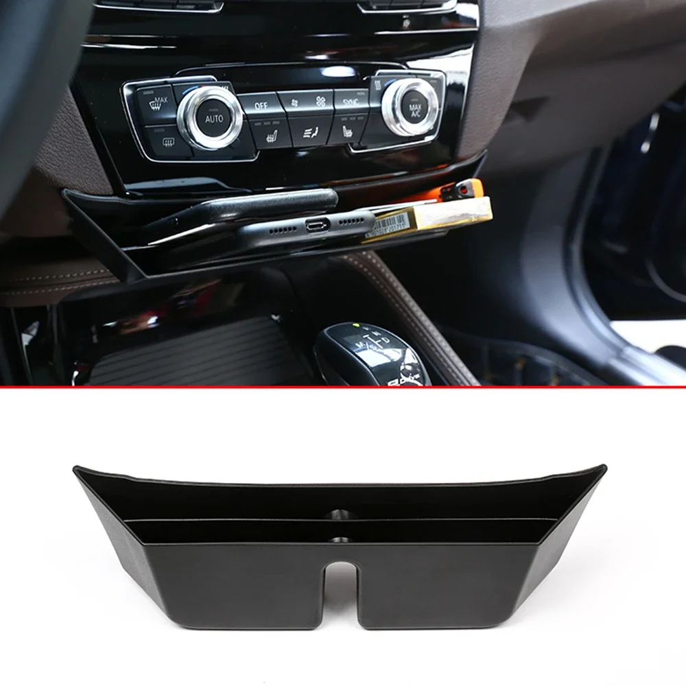 Center storage case for BMW F48 X1 console screen store box sticker armrest stockpile air vent case goods save crate package