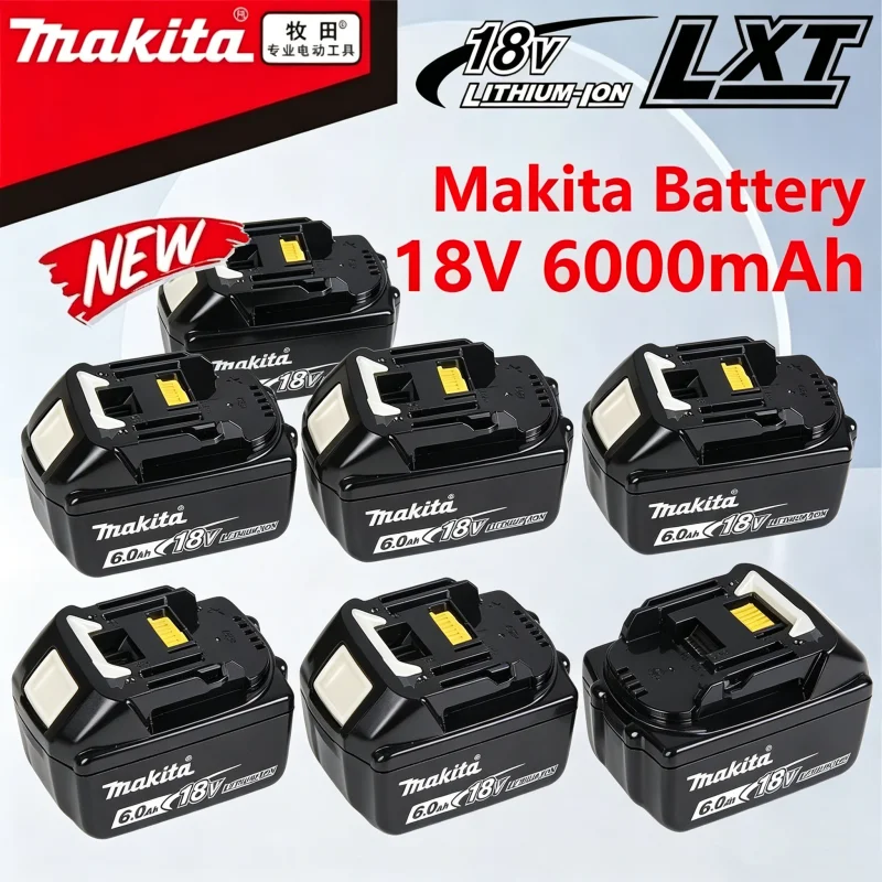 

100% Makita 6Ah is suitable for fast charging of 18V batteries BL1830B BL1850B BL1850 BL1860 BL1815, replacing lithium batteries