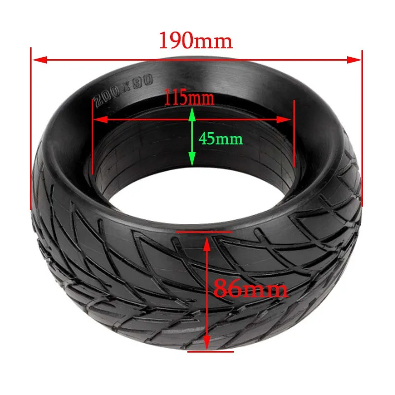 200x90 Solid Tyre 8 inch 200*90 Explosion-proof Tire Fit for Folding Electric Scooter 8-inch E-Scooter Pocket Bike wheel parts